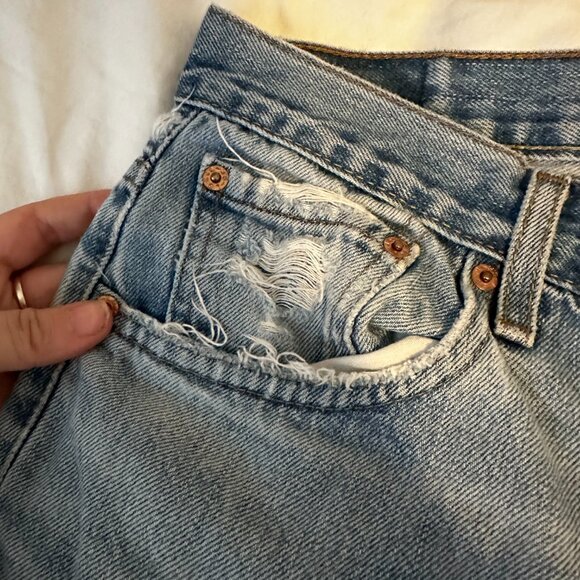 LEVI'S 31” Orange Tab Red Paisley Patchwork Jeans - Picture 6 of 11